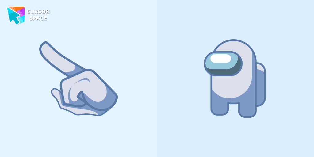 Among Us White Character cursor cursor pack